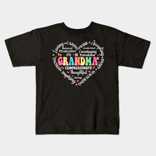 Retro Grandma, Nana, Blessed Mom, Nana Life, Mother's Day Kids T-Shirt by artbyGreen